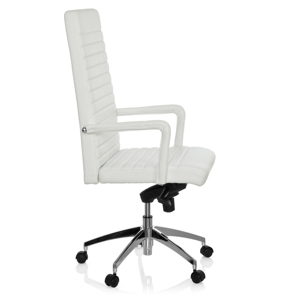 Produktabbildung Nr. 3: hjh OFFICE Bürostuhl / Chefsessel LENGA Leder, weiss