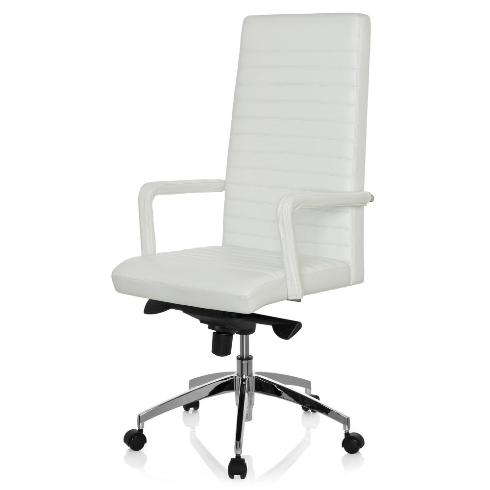 Produktabbildung Nr. 9: hjh OFFICE Bürostuhl / Chefsessel LENGA Leder, weiss
