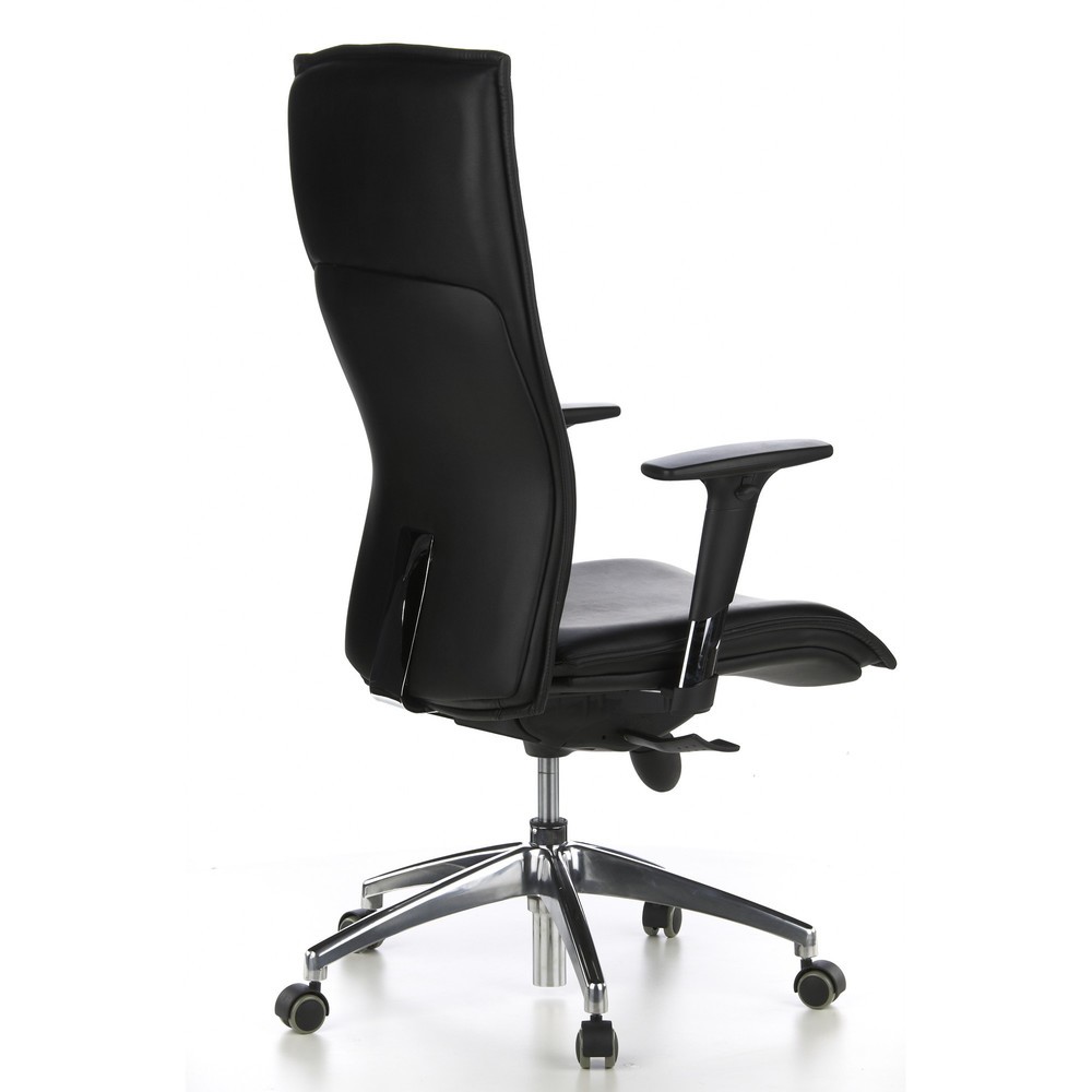 N° de l'image du produit 4 : hjh OFFICE Bürostuhl / Chefsessel MURANO 20 Leder, schwarz