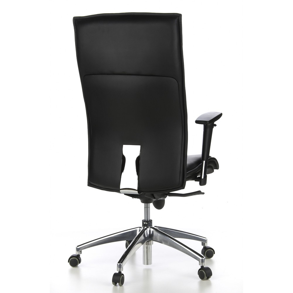 N° de l'image du produit 5 : hjh OFFICE Bürostuhl / Chefsessel MURANO 20 Leder, schwarz