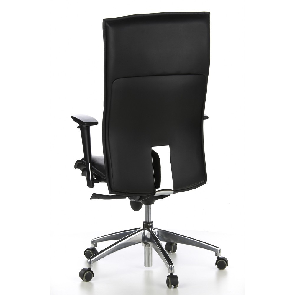 N° de l'image du produit 6 : hjh OFFICE Bürostuhl / Chefsessel MURANO 20 Leder, schwarz