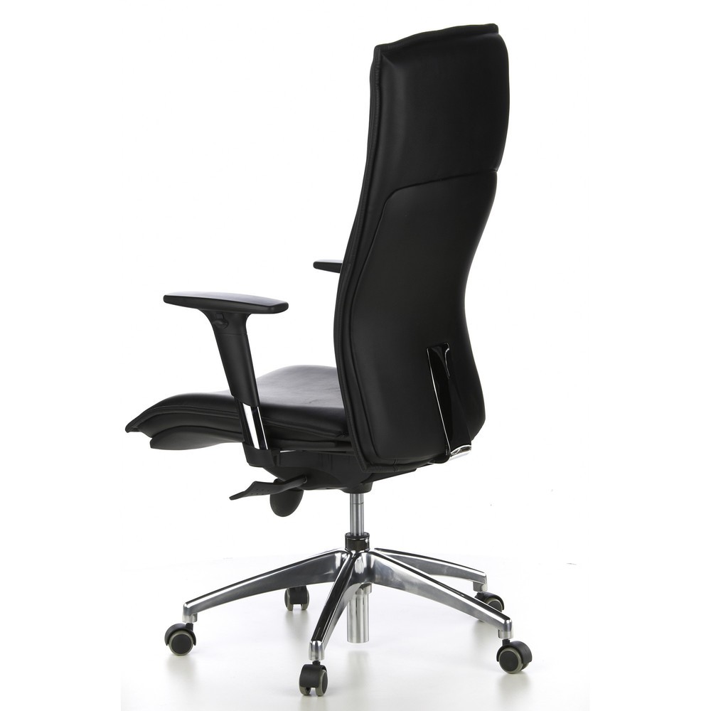 N° de l'image du produit 7 : hjh OFFICE Bürostuhl / Chefsessel MURANO 20 Leder, schwarz