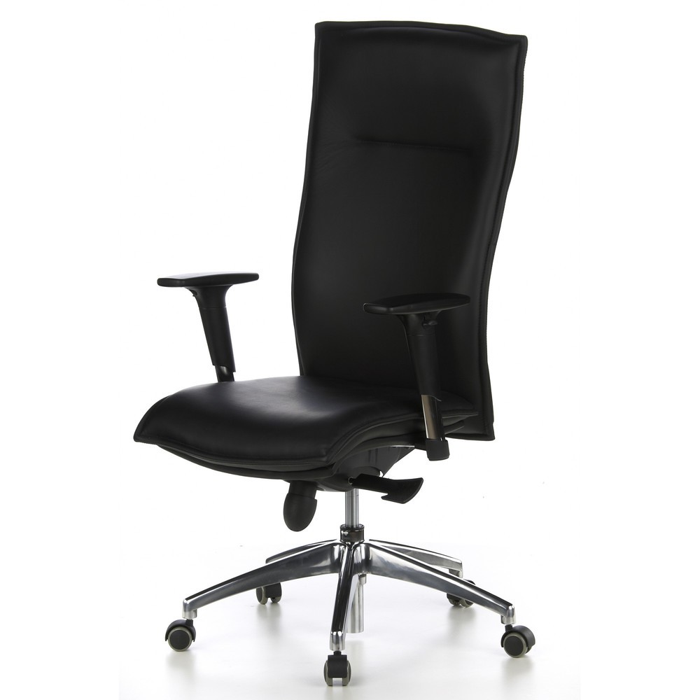 N° de l'image du produit 9 : hjh OFFICE Bürostuhl / Chefsessel MURANO 20 Leder, schwarz