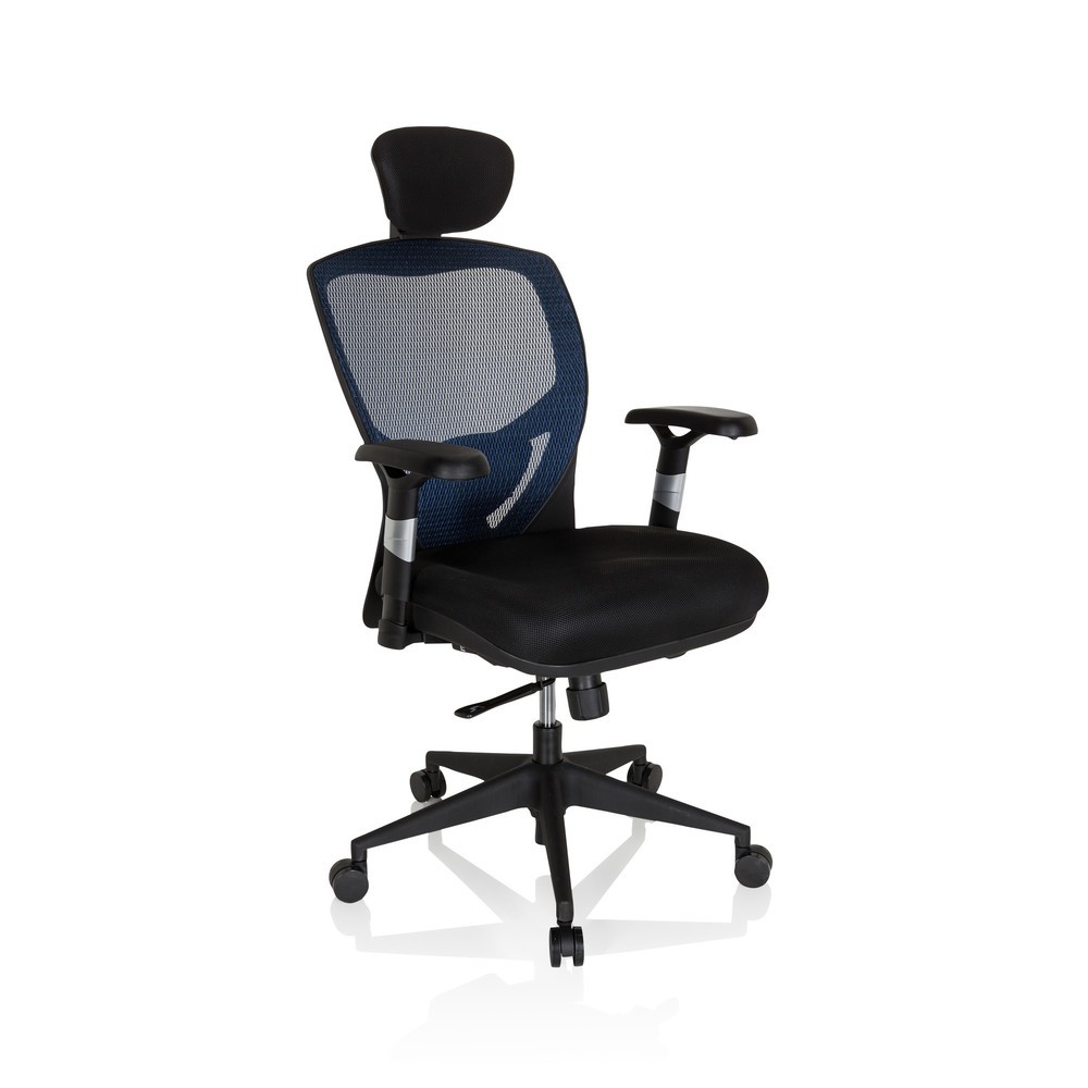 Produktabbildung Nr. 2: hjh OFFICE Bürostuhl / Chefsessel VENUS BASE Stoff, blau/schwarz