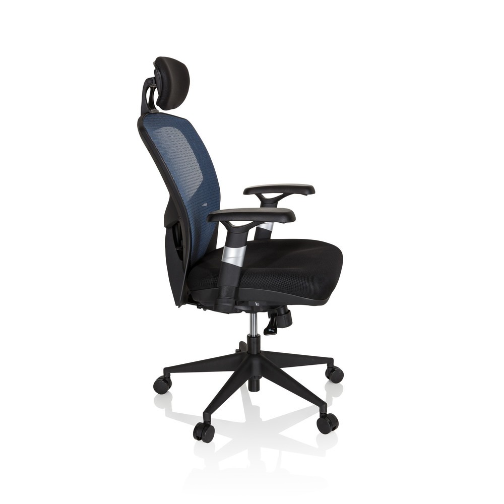 Produktabbildung Nr. 3: hjh OFFICE Bürostuhl / Chefsessel VENUS BASE Stoff, blau/schwarz