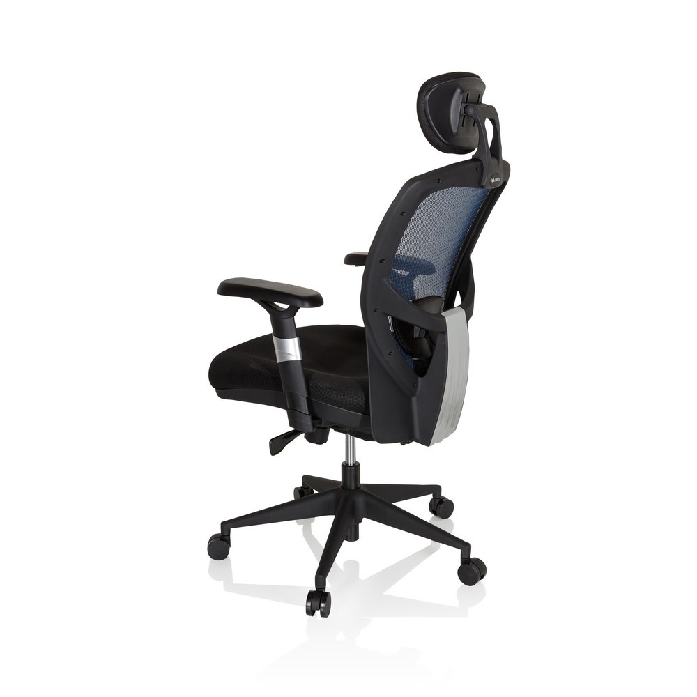 Produktabbildung Nr. 7: hjh OFFICE Bürostuhl / Chefsessel VENUS BASE Stoff, blau/schwarz