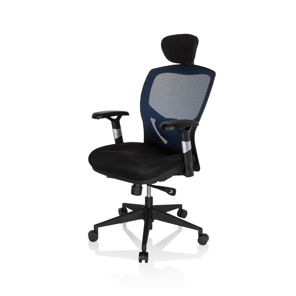 Produktabbildung Nr. 9: hjh OFFICE Bürostuhl / Chefsessel VENUS BASE Stoff, blau/schwarz
