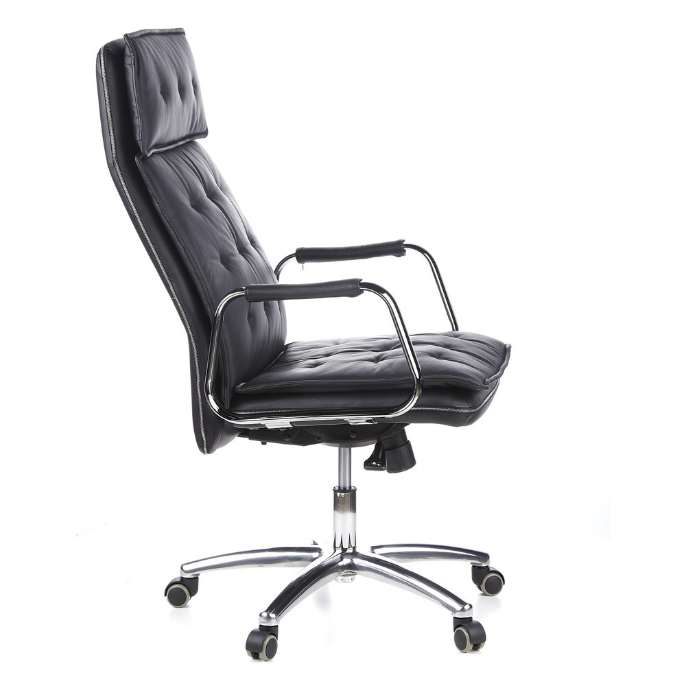 Produktabbildung Nr. 3: hjh OFFICE Bürostuhl / Chefsessel VILLA 20 Leder, schwarz