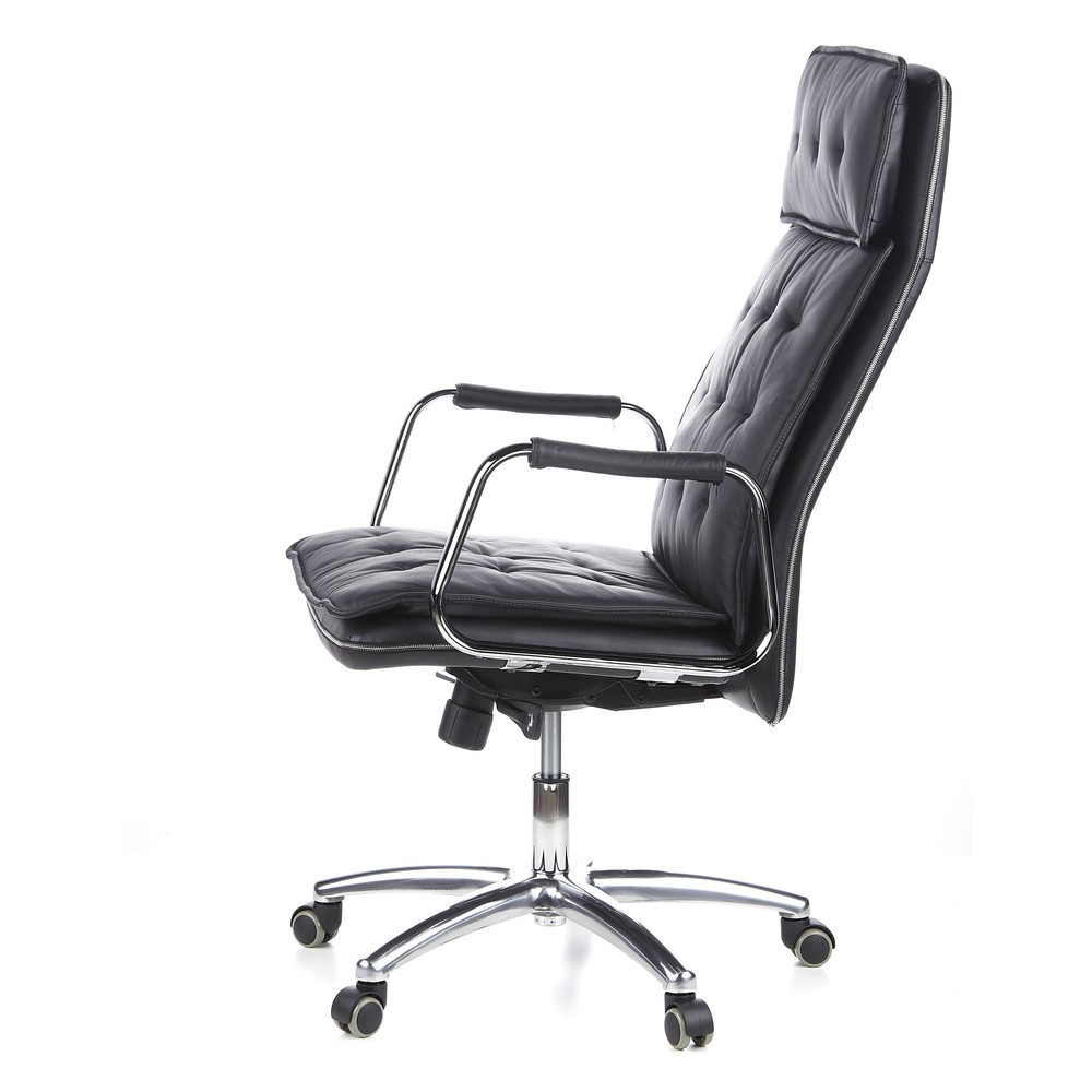 Produktabbildung Nr. 8: hjh OFFICE Bürostuhl / Chefsessel VILLA 20 Leder, schwarz