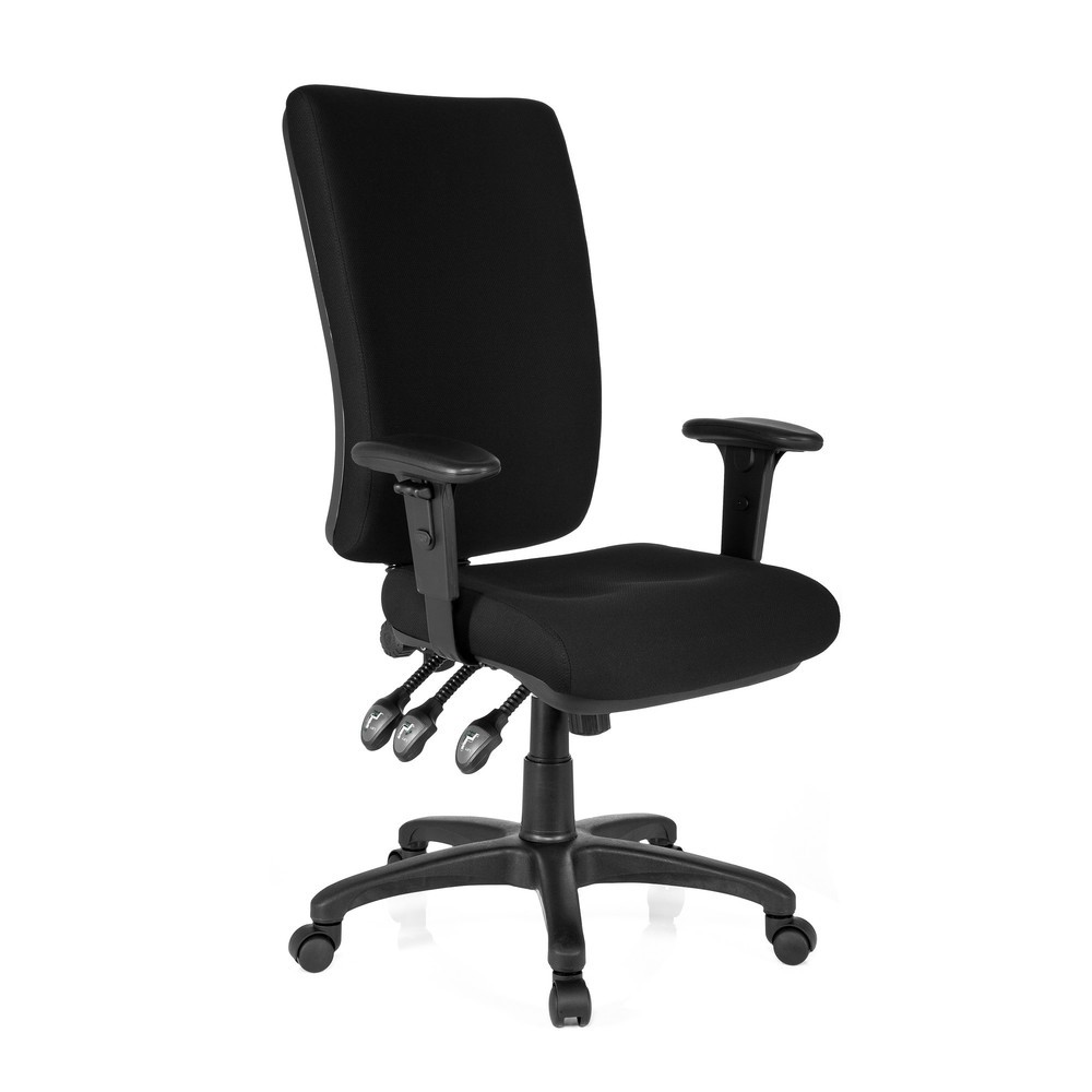 N° de l'image du produit 2 : Siège de bureau / fauteuil de direction hjh OFFICE ZENIT HIGH tissu, noir