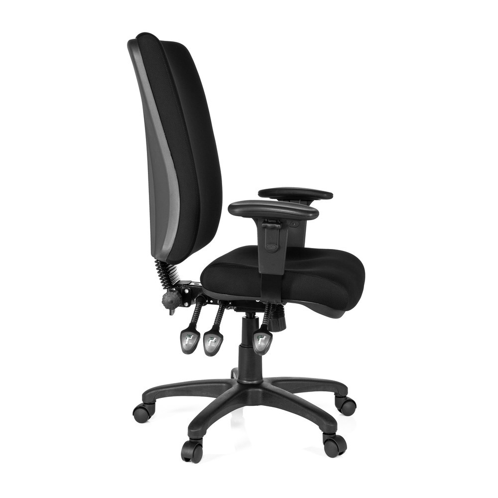 N° de l'image du produit 3 : Siège de bureau / fauteuil de direction hjh OFFICE ZENIT HIGH tissu, noir