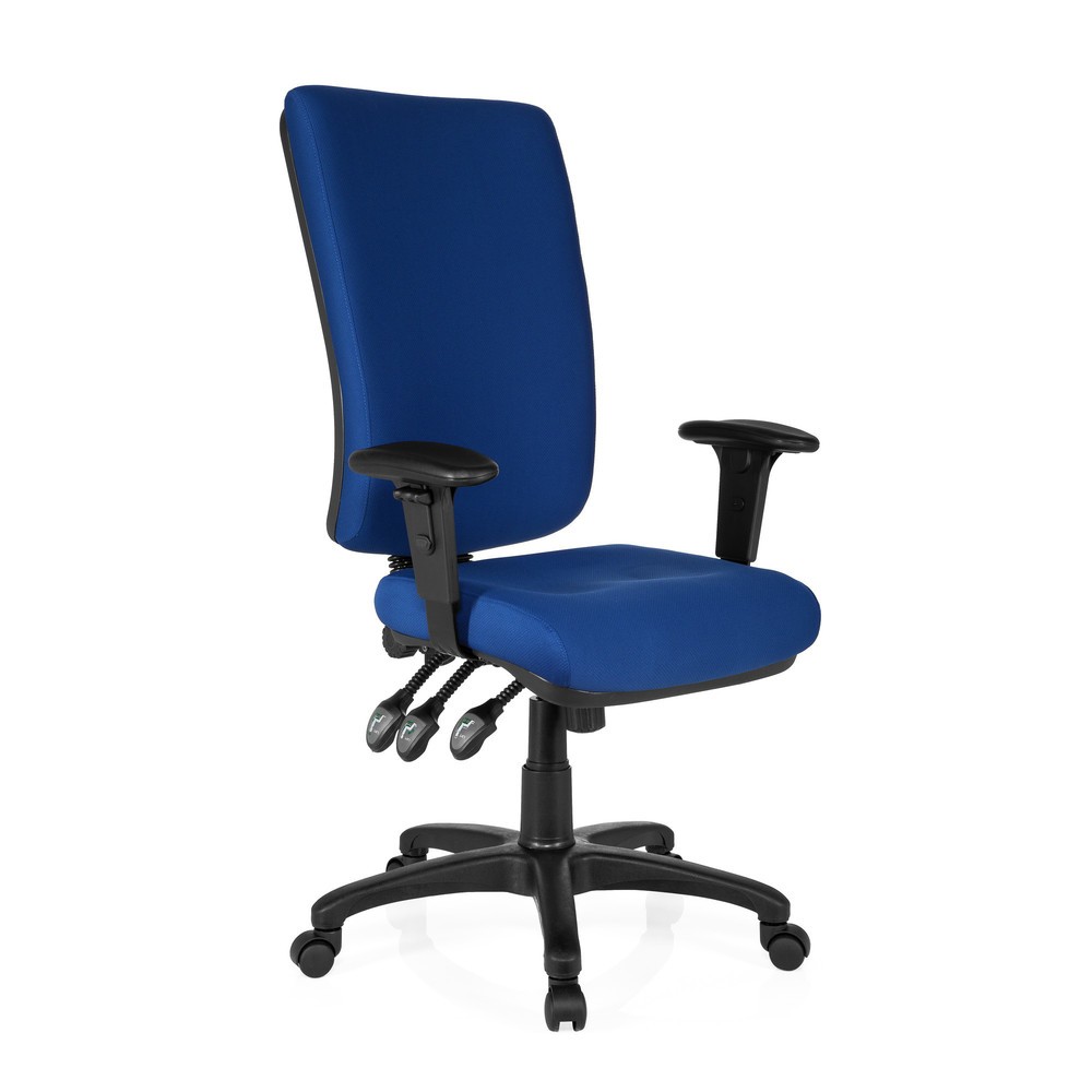Produktabbildung Nr. 2: Siège de bureau / fauteuil de direction hjh OFFICE ZENIT HIGH tissu, bleu