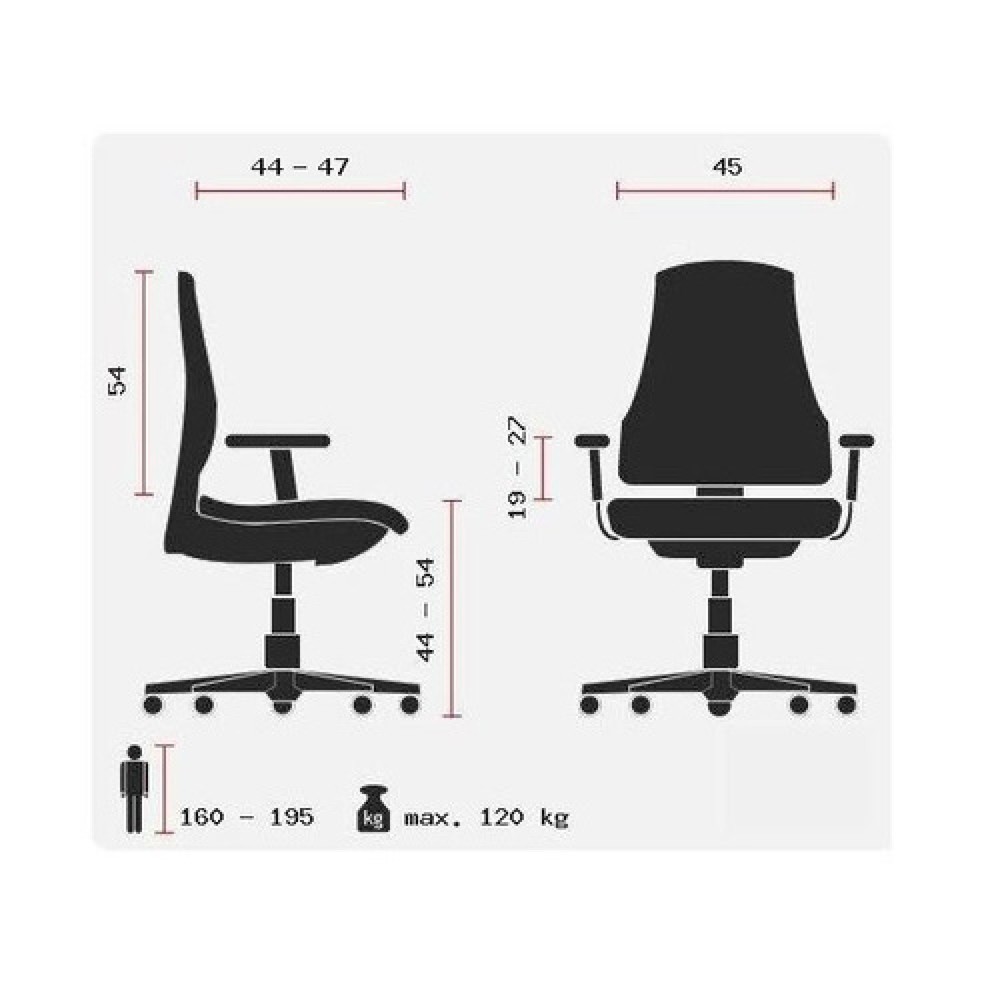 Produktabbildung Nr. 10: hjh OFFICE Bürostuhl / Drehstuhl CONISTON Stoff/Netzstoff, schwarz