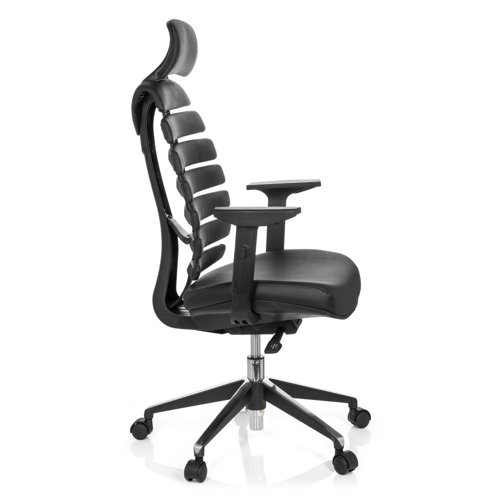 Produktabbildung Nr. 3: hjh OFFICE Bürostuhl / Drehstuhl ERGO LINE II PRO Leder, schwarz
