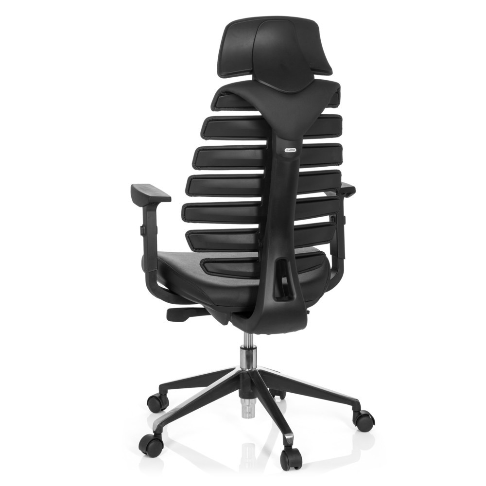 Produktabbildung Nr. 6: hjh OFFICE Bürostuhl / Drehstuhl ERGO LINE II PRO Leder, schwarz