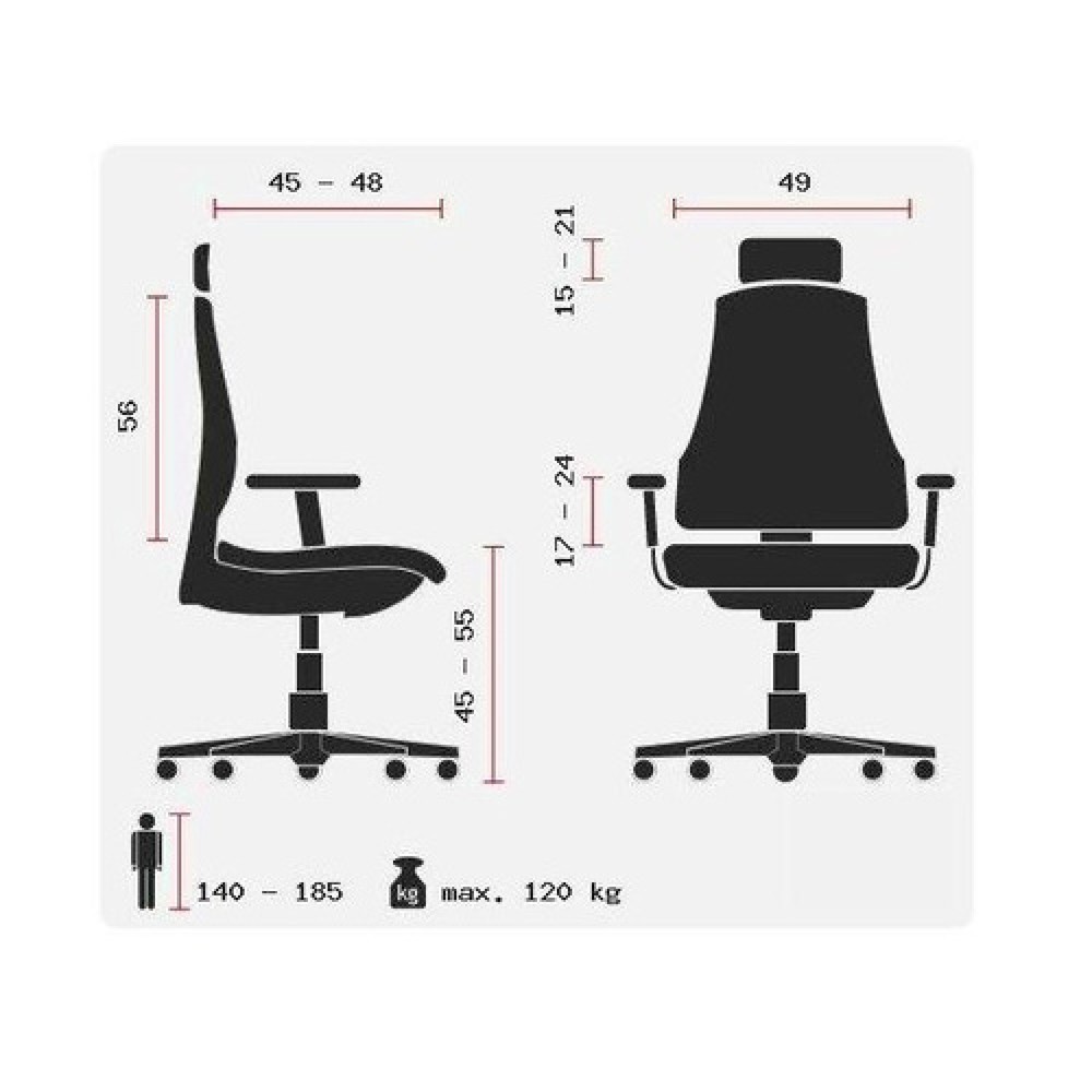 Produktabbildung Nr. 11: Siège de bureau / siège pivotant hjh OFFICE ERGO LINE II PRO