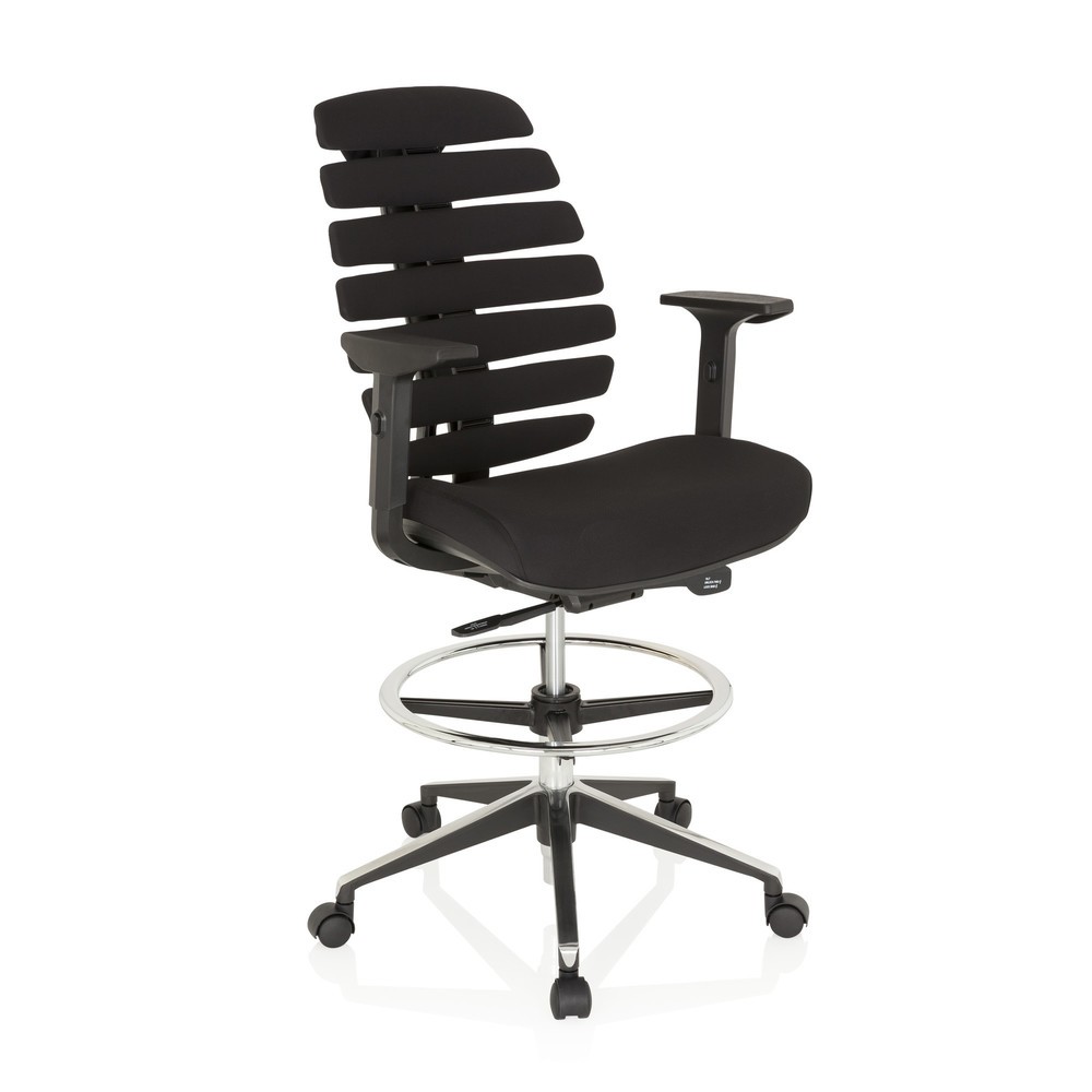 Produktabbildung Nr. 2: hjh OFFICE Bürostuhl / Drehstuhl ERGO LINE II WORK Stoff, schwarz