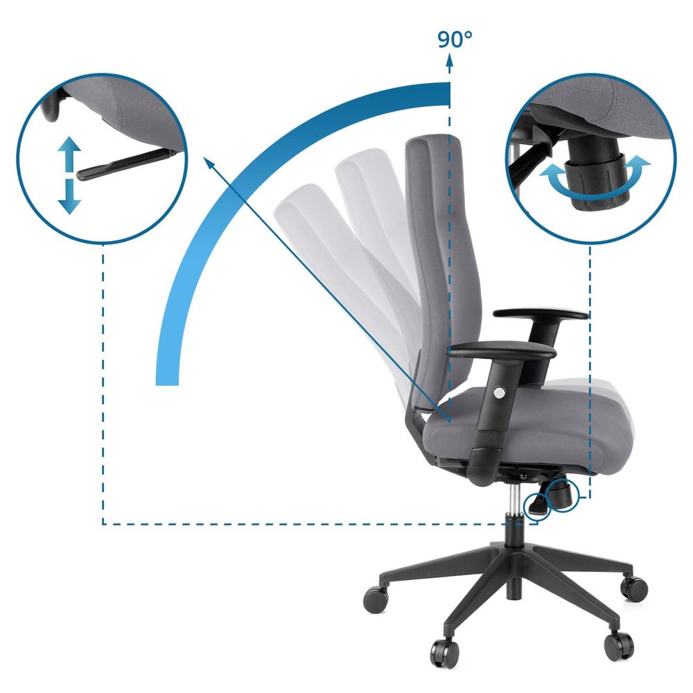 Produktabbildung Nr. 10: Siège de bureau / siège pivotant hjh OFFICE PRO TEC 300 tissu, anthracite