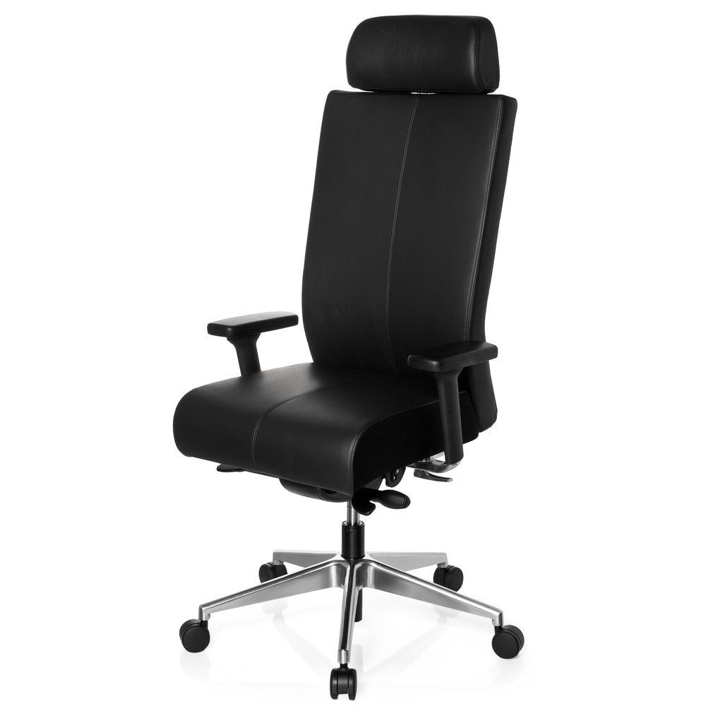 Produktabbildung Nr. 9: hjh OFFICE Bürostuhl / Drehstuhl PRO-TEC XXL Leder, schwarz