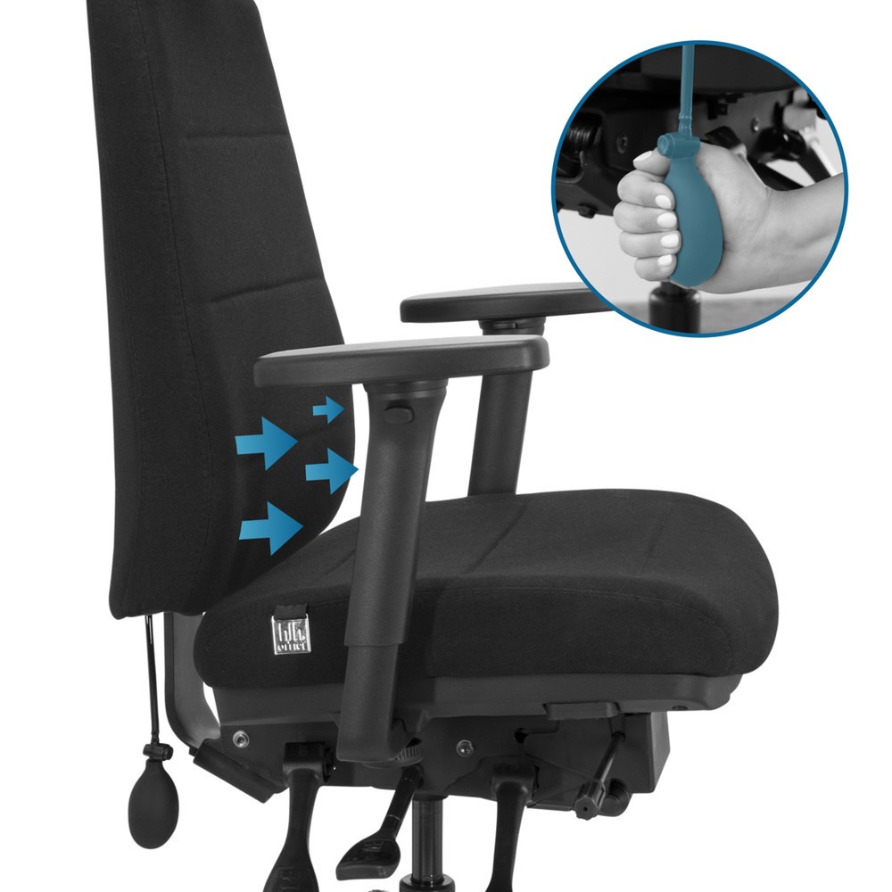 Produktabbildung Nr. 4: Chaise de bureau / chaise pivotante hjh OFFICE PHOENIX PRO I tissu, noir