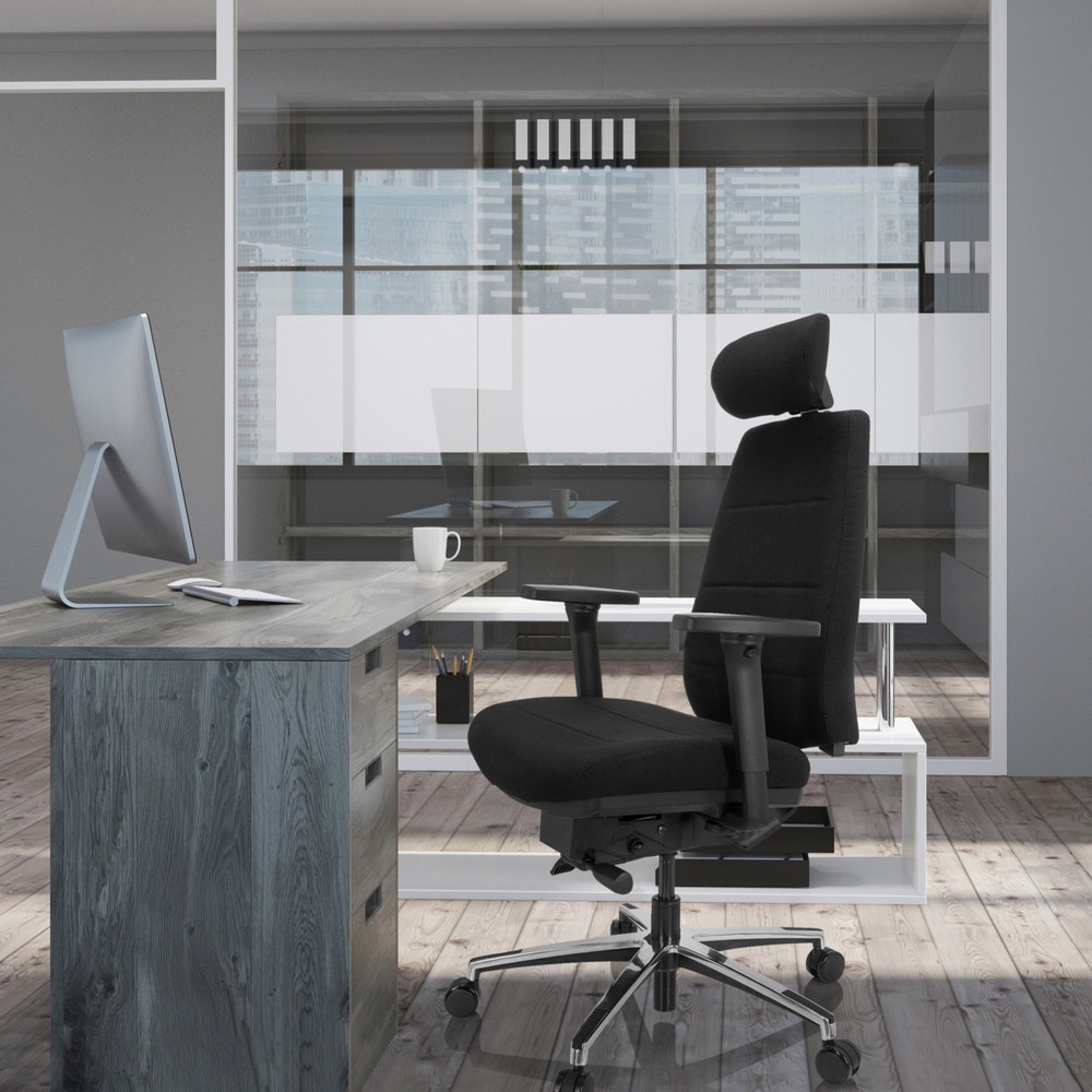 Produktabbildung Nr. 6: Chaise de bureau / chaise pivotante hjh OFFICE PHOENIX PRO I tissu, noir