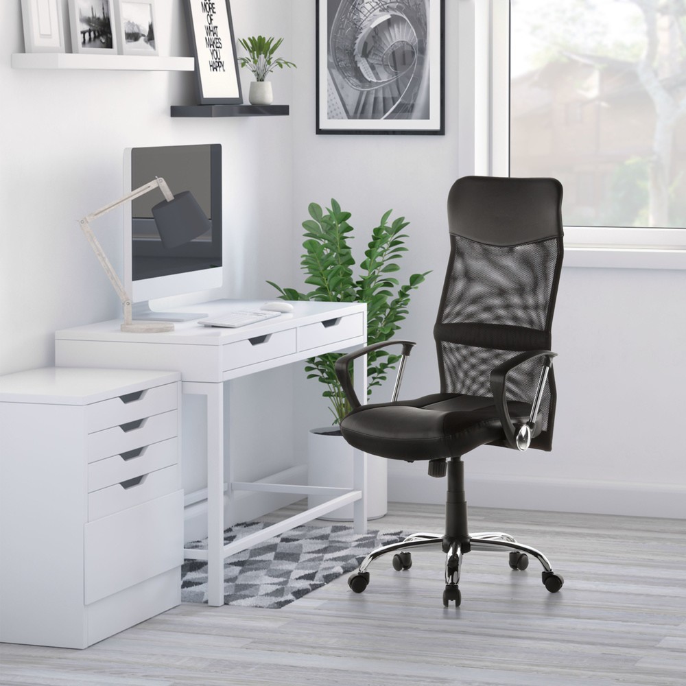 Produktabbildung Nr. 4: hjh OFFICE Bürostuhl / Chefsessel STRYKA Netz / Kunstleder, schwarz
