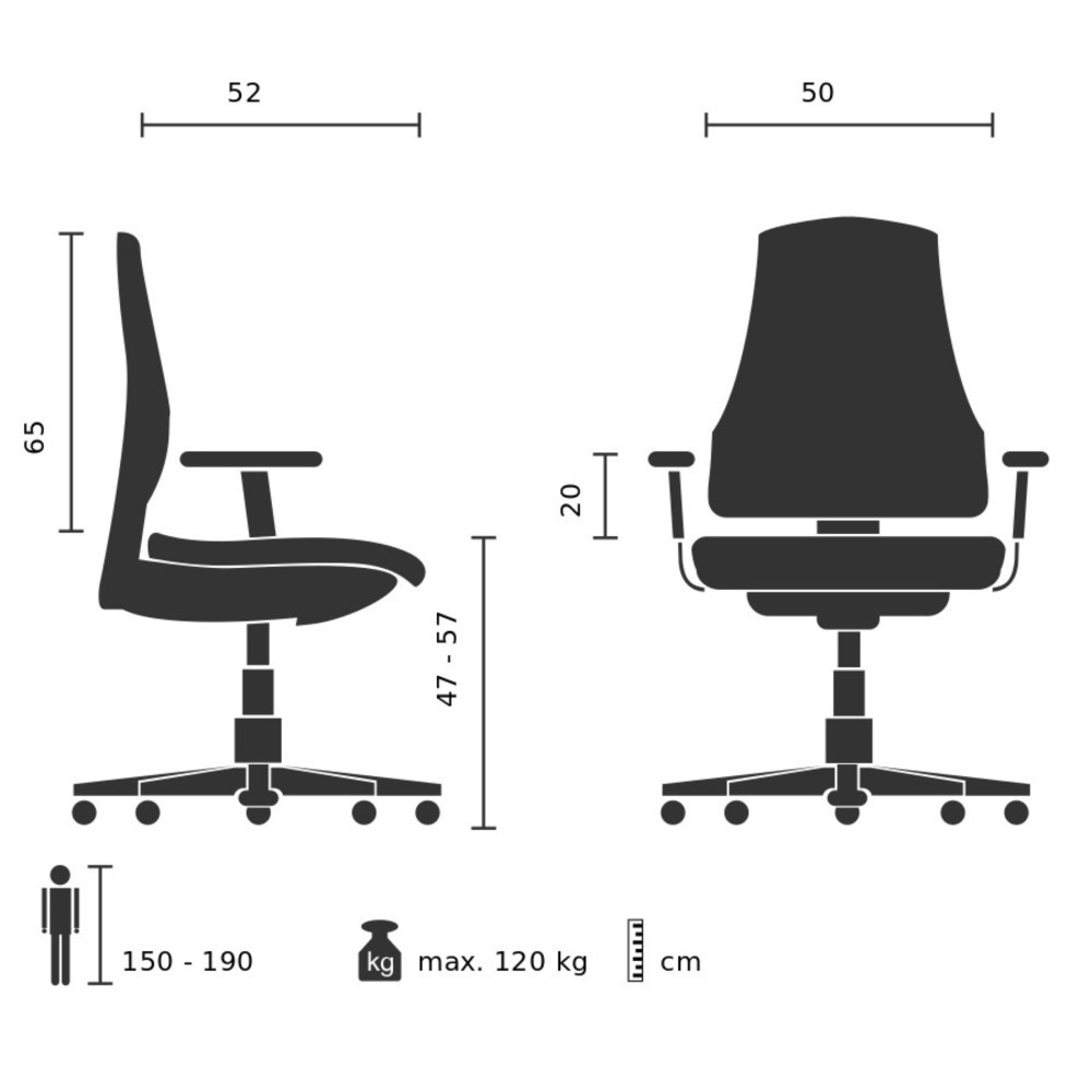 Produktabbildung Nr. 5: hjh OFFICE Bürostuhl / Chefsessel STRYKA Netz / Kunstleder, schwarz