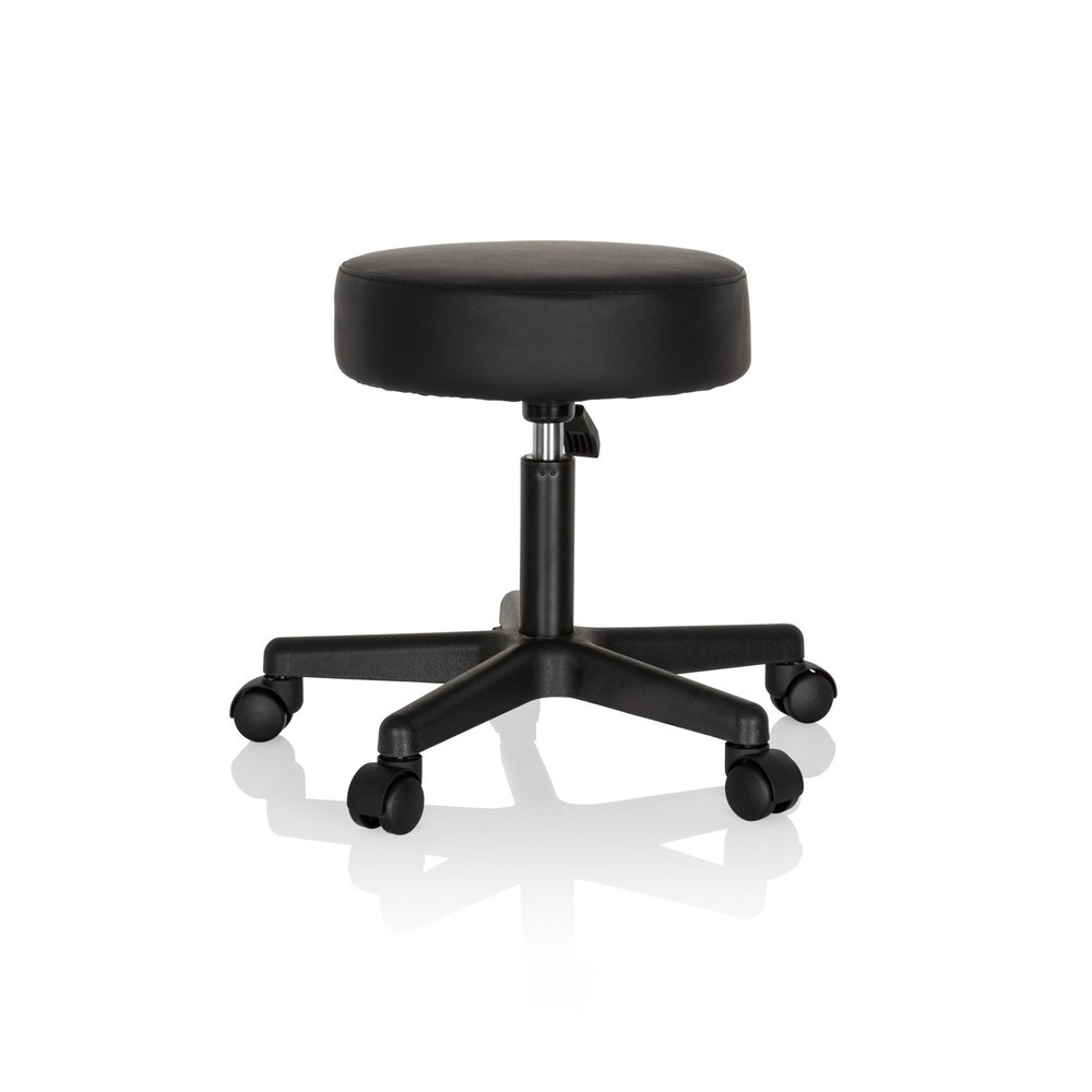 Produktabbildung Nr. 3: hjh OFFICE Hocker / Drehhocker OPERATOR I Kunstleder, schwarz
