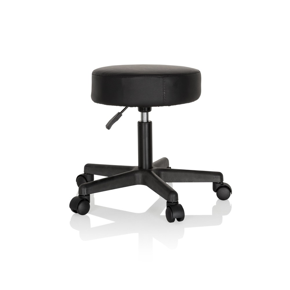 Produktabbildung Nr. 6: hjh OFFICE Hocker / Drehhocker OPERATOR I Kunstleder, schwarz