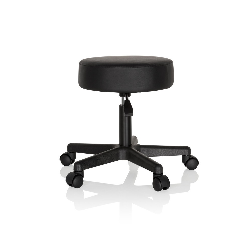 Produktabbildung Nr. 8: hjh OFFICE Hocker / Drehhocker OPERATOR I Kunstleder, schwarz
