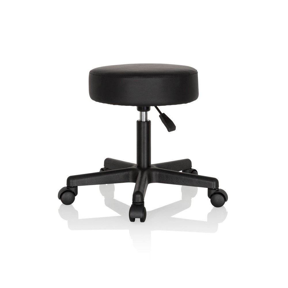 Produktabbildung Nr. 9: hjh OFFICE Hocker / Drehhocker OPERATOR I Kunstleder, schwarz