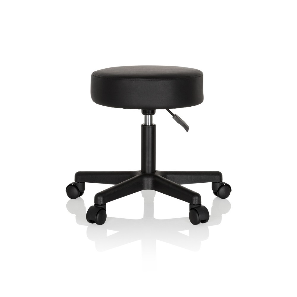 Produktabbildung Nr. 1: hjh OFFICE Hocker / Drehhocker OPERATOR I Kunstleder, schwarz