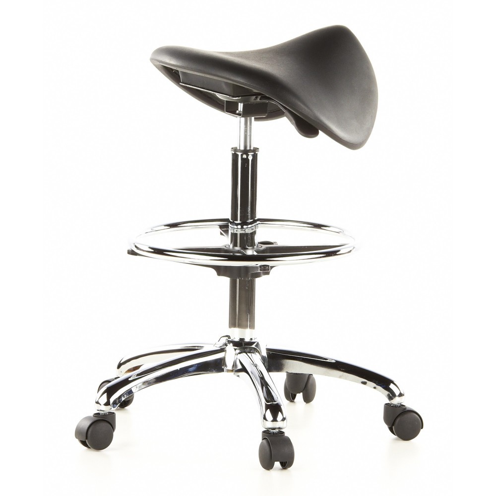 Produktabbildung Nr. 4: hjh OFFICE Hocker / Drehhocker TOP WORK 13 Hartschaum, schwarz