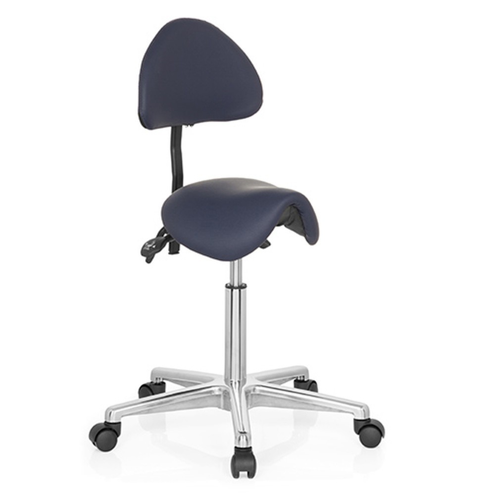 Produktabbildung: hjh OFFICE Hocker / Drehhocker TOP WORK 20 Kunstleder, blau