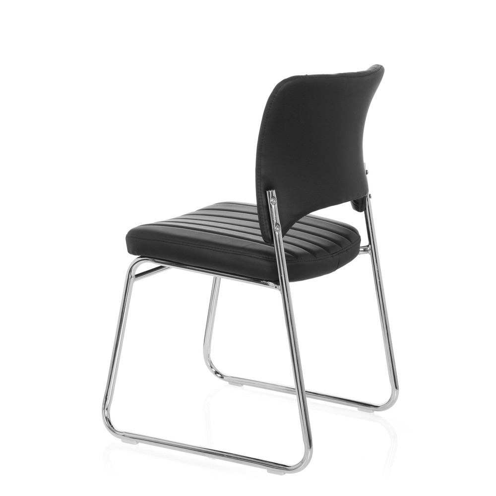 Produktabbildung Nr. 8: hjh OFFICE Konferenzstuhl / Besucherstuhl / CASPI V PU, schwarz