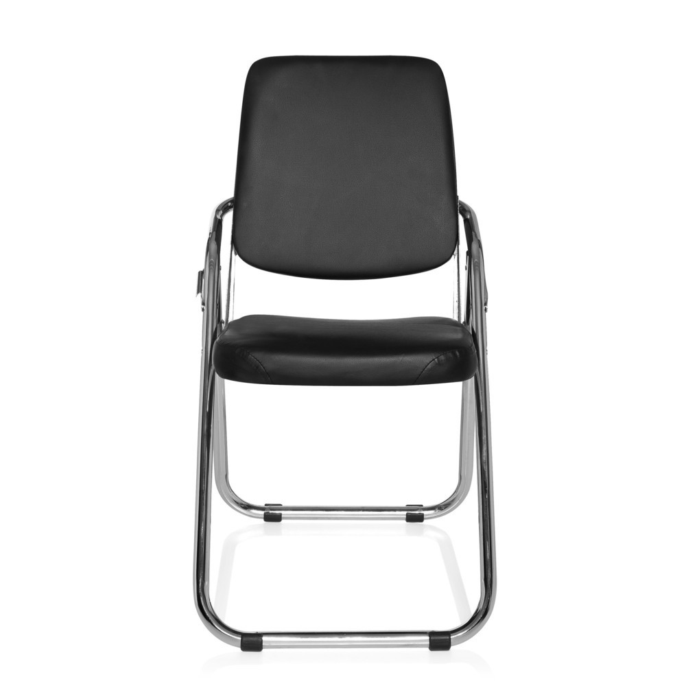 Produktabbildung: hjh OFFICE Konferenzstuhl / Besucherstuhl / ESTO PU, schwarz