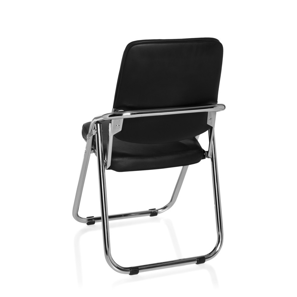 Produktabbildung Nr. 9: hjh OFFICE Konferenzstuhl / Besucherstuhl / ESTO PU, schwarz