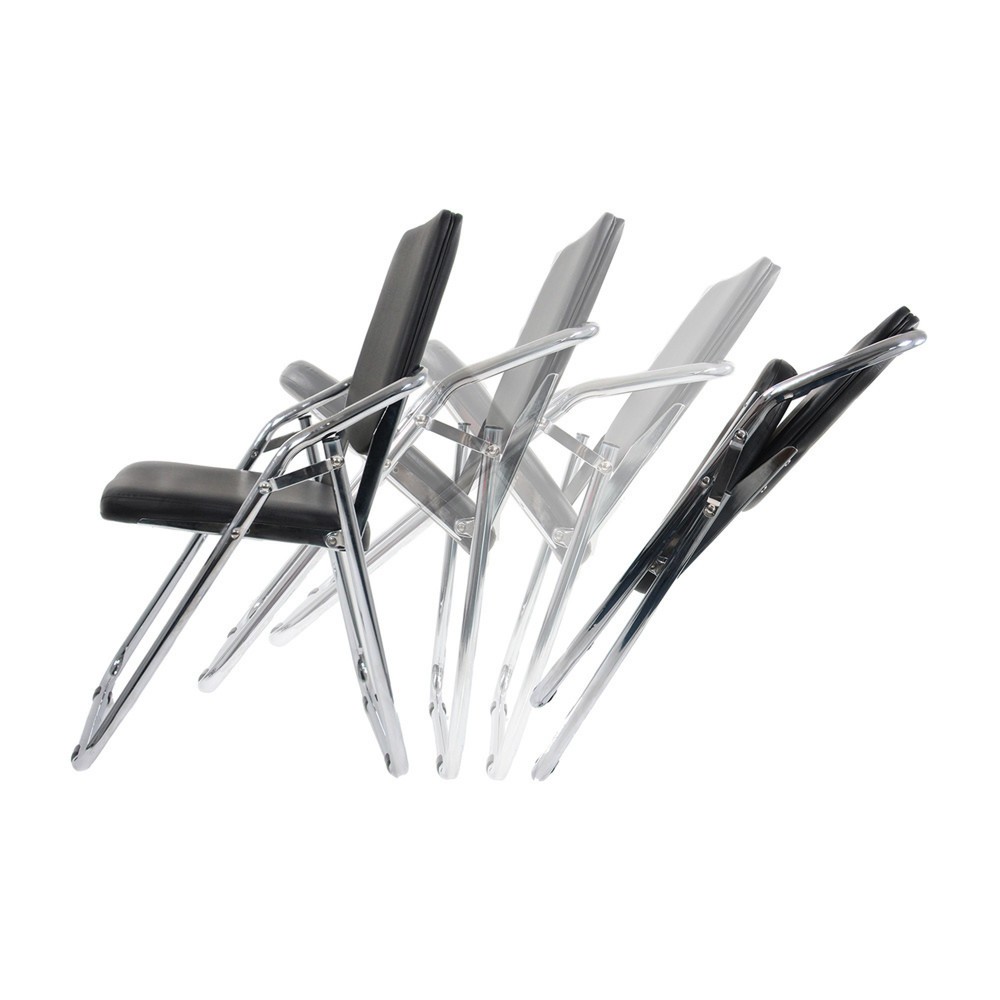 Produktabbildung Nr. 4: hjh OFFICE Konferenzstuhl / Besucherstuhl / Klappstuhl ESTO V PU, schwarz 4er Pack