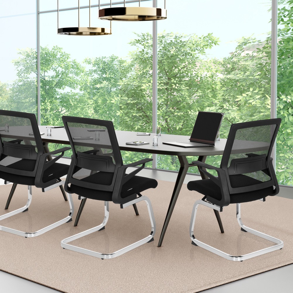 Produktabbildung Nr. 3: Chaise de conférence / fauteuil suspendu hjh OFFICE INVENTOR V tissu, noir