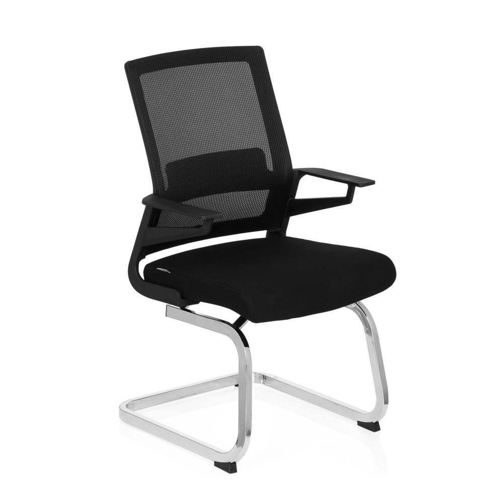 Produktabbildung Nr. 4: Chaise de conférence / fauteuil suspendu hjh OFFICE INVENTOR V tissu, noir