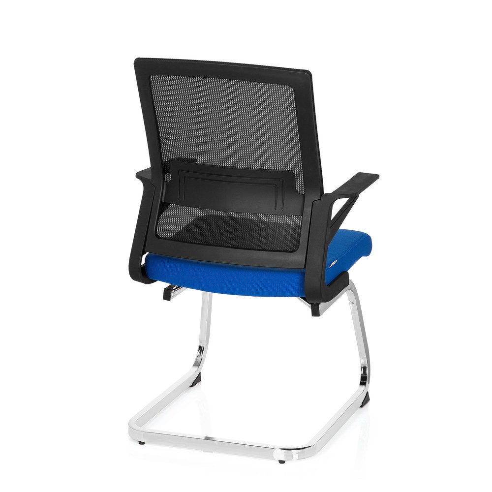 Produktabbildung Nr. 8: Chaise de conférence / fauteuil suspendu hjh OFFICE INVENTOR V tissu, noir / bleu