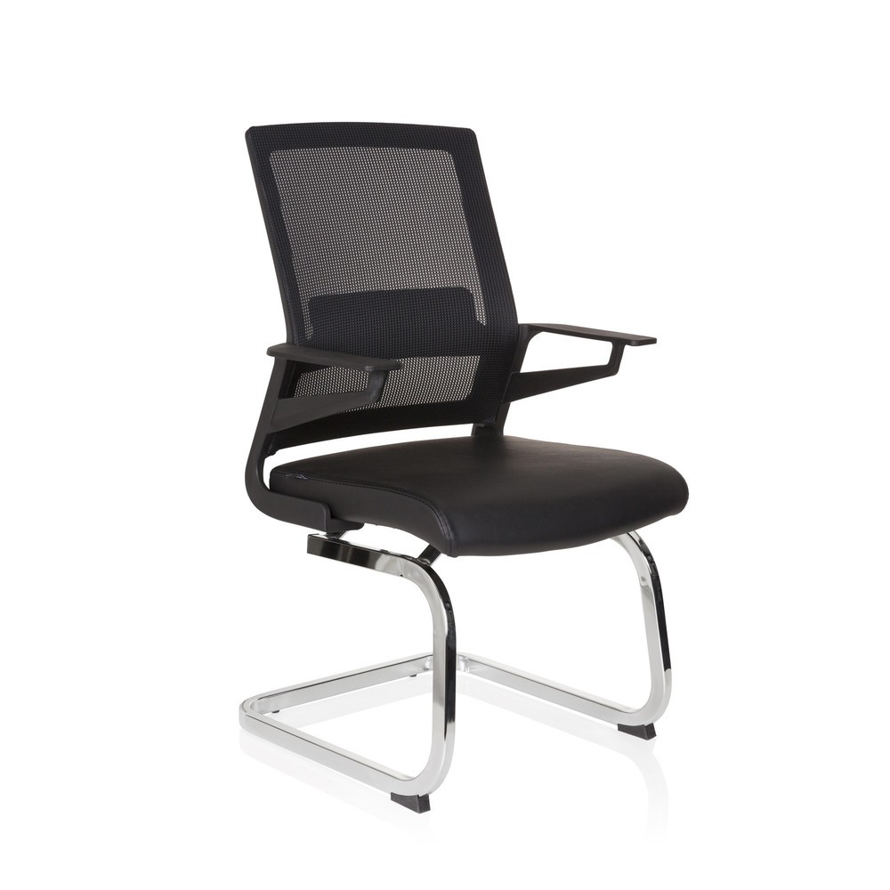 Produktabbildung Nr. 5: hjh OFFICE Konferenzstuhl / Freischwinger / INVENTOR V PRO Kunstleder, schwarz