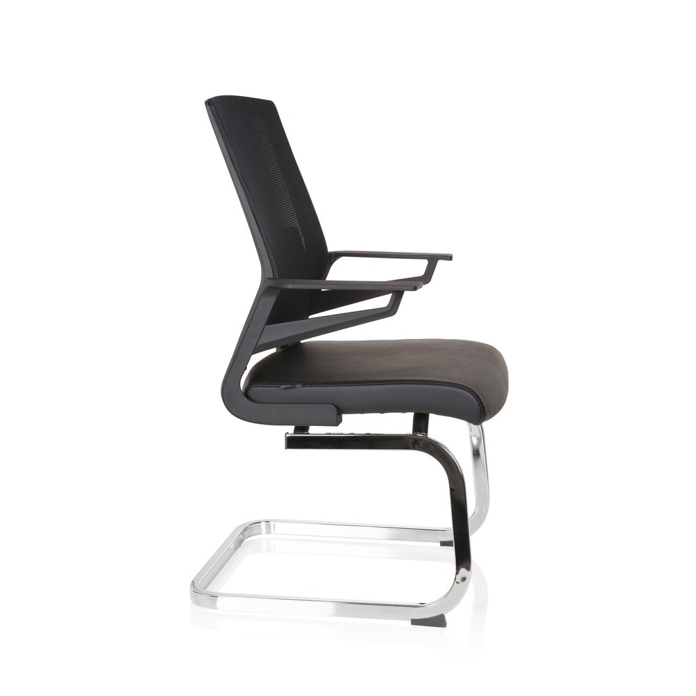Produktabbildung Nr. 6: hjh OFFICE Konferenzstuhl / Freischwinger / INVENTOR V PRO Kunstleder, schwarz