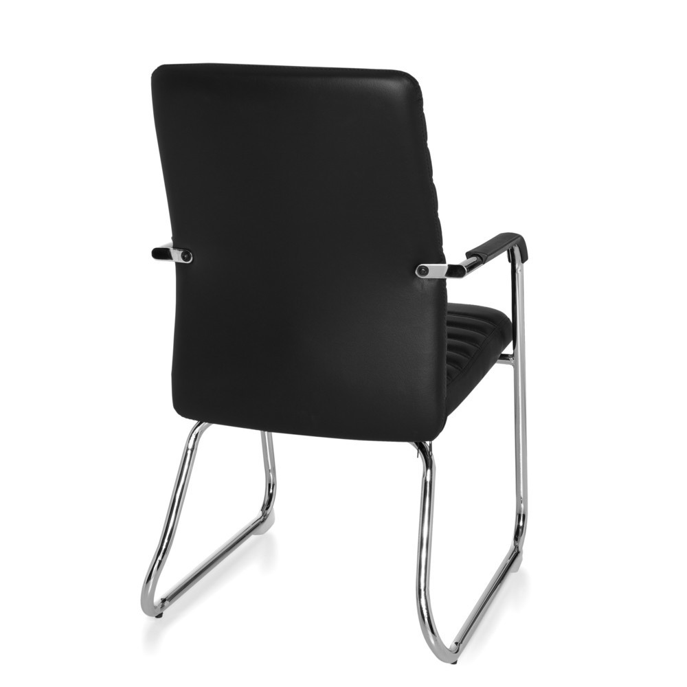Produktabbildung Nr. 8: hjh OFFICE Konferenzstuhl / Kufenstuhl / STEEL V PU, schwarz