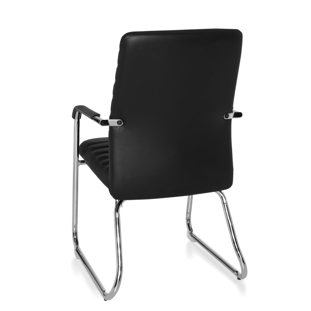 Produktabbildung Nr. 9: hjh OFFICE Konferenzstuhl / Kufenstuhl / STEEL V PU, schwarz