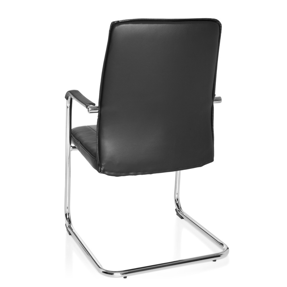 Produktabbildung Nr. 7: hjh OFFICE Konferenzstuhl / Besucherstuhl / TILA V PU, schwarz