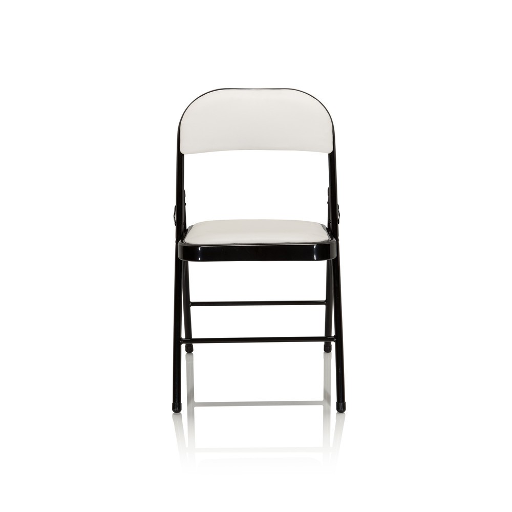 Produktabbildung Nr. 1: hjh OFFICE Konferenzstuhl / Besucherstuhl / Klappstuhl TUDELA PU, weiss