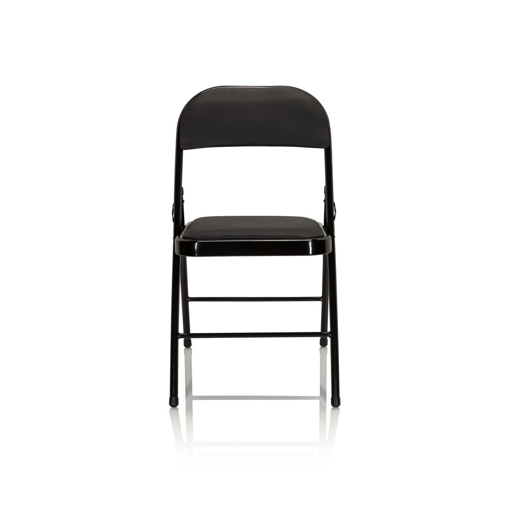 Produktabbildung Nr. 1: hjh OFFICE Konferenzstuhl / Besucherstuhl / Klappstuhl TUDELA PU, schwarz