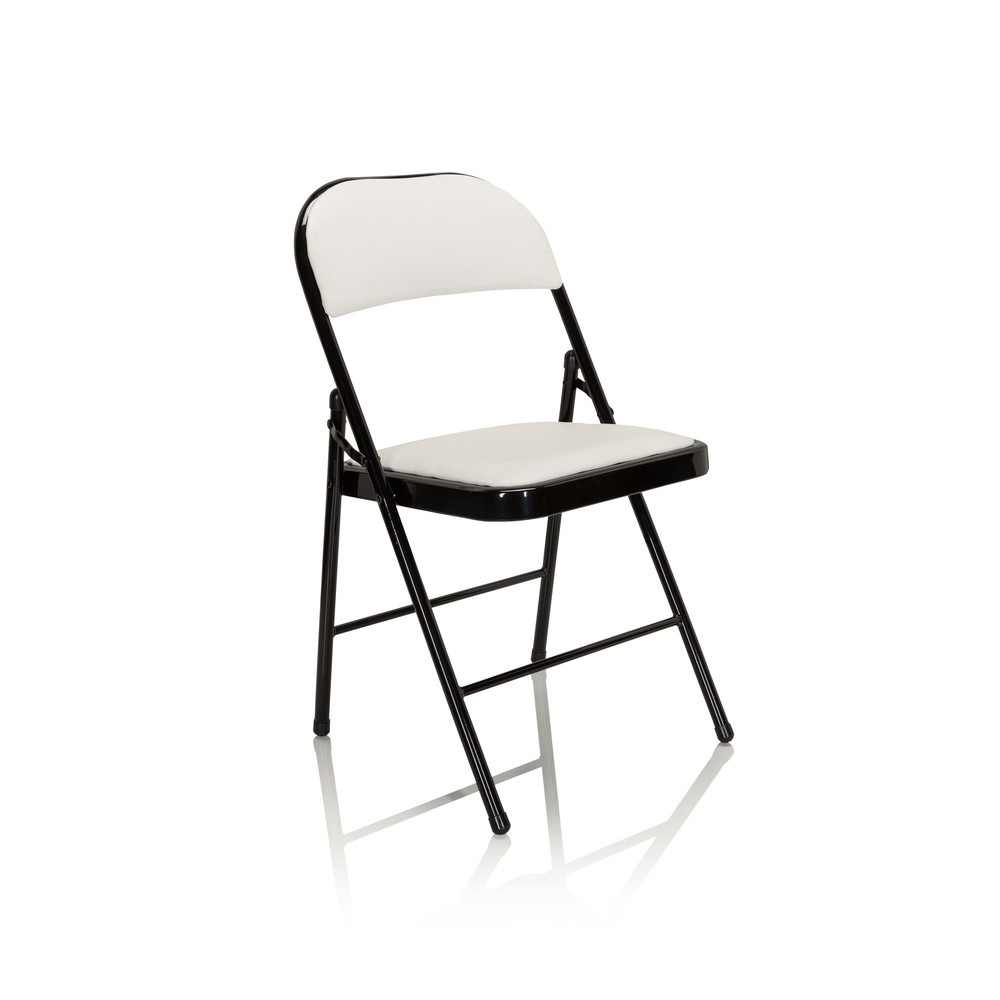 Produktabbildung Nr. 9: hjh OFFICE Konferenzstuhl / Besucherstuhl / Klappstuhl TUDELA PU, weiss