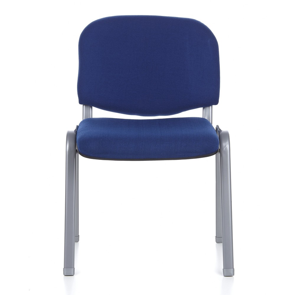 Produktabbildung: hjh OFFICE Konferenzstuhl / Besucherstuhl / XT 600, blau/silber